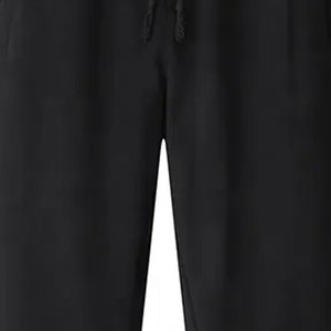 LAMA INDUSTRIES <b>Men's</b> Black Cotton Sweatpants Elastic Waist Drawstring Casual <b>Joggers</b> Side Pockets Lightweight Knitted Spring - Product Image 3