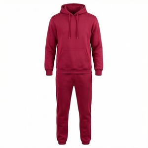 Ensemble de survêtement pour homme, couleur unie, à capuche, sweat-shirt et pantalon en coton, coupe décontractée, vêtements d'automne - Product Image 1