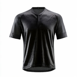 เสื้อตาข่ายซิปสูงสำหรับผู้ชาย โพลีเอสเตอร์ 100% แห้งเร็ว เสื้อยืดตาข่ายแบบแห้งสำหรับผู้ชาย เสื้อเจอร์ซีย์ตาข่ายแบบแห้งสำหรับผู้ชาย ปรับแต่งได้ - Product Image 5