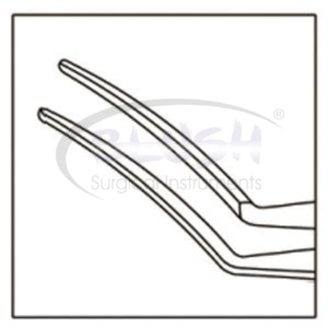 Pince multifonctionnelle incurvée en titane Mendez LASIK pour chirurgie ophtalmique réfractive par Blush Surgical - Product Image 4