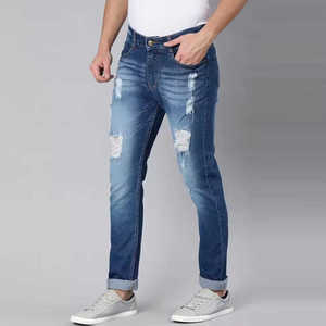 Customized Straight Jeans Stylish Denim Jeans <b>Men</b> Street Wear Fitting Washed Slim Fit <b>Stretch</b> <b>Pants</b> - Product Image 2