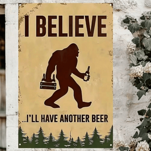 CIFbuy Elegante Targa Murale in Metallo con Scritta 'I Believe I Will Have Another Beer' per Arredamento Casa e Pub, Insegna Resistente per TikTok e Temu - Product Image 4