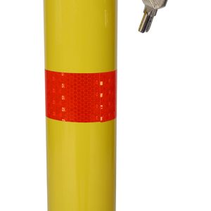 Giallo dissuasore di parcheggio con serratura a casa Garage Street decoro per auto posti di protezione palo barriera al traffico - Product Image 5