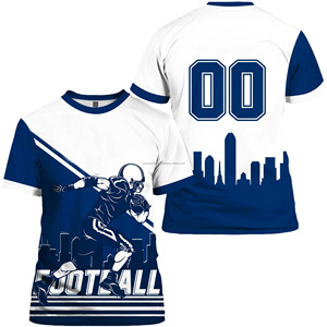Camiseta de manga corta de talla grande para hombre 2025, nombre personalizado y gráfico de fanáticos, fútbol americano, transpirable para la temporada de verano - Product Image 4