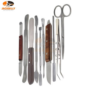 10x Suministros de Laboratorio Dental: Juego de Herramientas de Acero Inoxidable para Modelar Cera, Espátulas de Mezcla, Cuchillos para Cera y Alginato, Kit para Odontólogos - Product Image 2