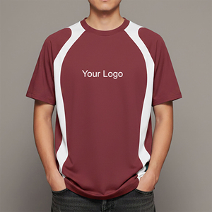 2026 Best Men's Raglan Sleeve T-<b>Shirt</b> Solid Color O-Neck Quick Dry <b>100</b>% Cotton Casual Wear Front Logo Print Loose Fit Long High - Product Image 1