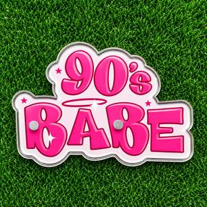 Plaque à cils en acrylique durable 90's Babe Pink Lash Tile avec aimants, logo personnalisé, esthétique scintillante, outil de beauté - Product Image 6