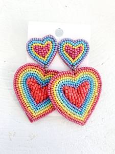 Boucles d'oreilles pendantes perlées colorées style bohème pour femme, bijoux de fête, forme goutte d'eau, perles en résine multicolores, boucles d'oreilles tendance - Product Image 6