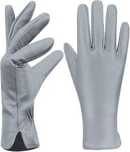 Gants d'hiver en cuir pour femmes, gants en cuir d'agneau Nappa |   Gants en cuir pour femmes à écran tactile, doublés de cachemire chaud pour le temps froid - Product Image 1