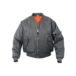 Bomber <b>Jacket</b> Classic Style Reversible Orange Lining Winter Padded Aviator Puffer Coat - Product Image 3
