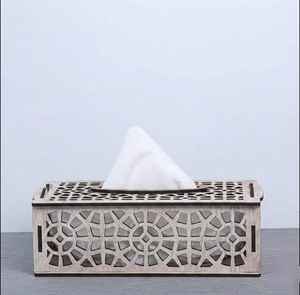 Boîte à mouchoirs en métal de luxe avec imprimé floral, porte-mouchoirs rectangulaire décoratif pour la maison - Product Image 2