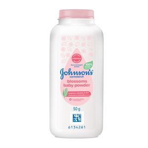 Poudre pour bébé Johnson's Baby Care, douce, sans talc, à base d'amidon de maïs, parfum fleur, 50g, pour peaux sensibles - Product Image 1
