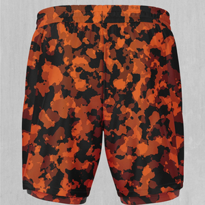 Shorts de bain décontractés pour hommes, imprimés par sublimation, respirants, écologiques, coupe-vent, séchage rapide, taille mi-haute élastique, en polyester et coton - Product Image 5