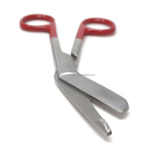 Tijeras para Vendajes Lister Reutilizables de 5.5 Pulgadas, Rojas, de Acero Inoxidable, Instrumentos Quirúrgicos, Juego de Instrumentos, Certificación CE ISO, OEM ODM - Product Image 1
