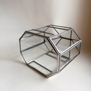Terrarium mural moderne en métal et verre avec finition argentée brillante, forme sphérique, haute qualité, pour la décoration de table à la maison - Product Image 5