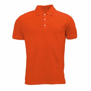 <b>Orange</b> Men’s Casual <b>Polo</b> Shirts Short Sleeve Summer Wear Soft Touch Breathable Material With Custom Logo - Product Image 1