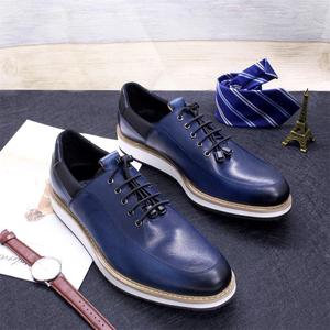 Wholesale Classic Black Genuine Leather <b>Dress</b> Shoes for Men Italian Style Oxford Lace Up Formal Business Office <b>Wedding</b> Footwear - Product Image 4