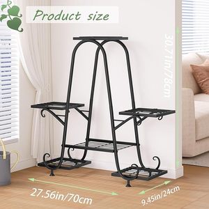 Soporte de hierro decorativo ecológico para plantas de interior con acabado elegante, adecuado para la decoración de la sala de estar, el dormitorio y la oficina. - Product Image 6