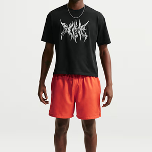 T-shirt Polo Homme Oversize Color Block en Coton Épais avec Broderie Appliquée et Rayures – Fabricants de Vêtements Personnalisés - Product Image 3