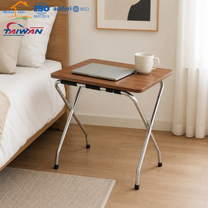 Portaequipajes Plegable 2 en 1 con Placa Superior de Madera, Soporte Metálico para Maletas, Mesa Auxiliar para Habitación de Hotel - Product Image 5