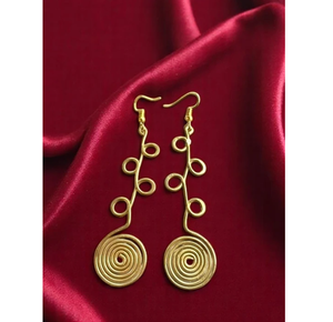 Pendientes de alambre de latón para fiesta con un look magnífico, diseño personalizado, joyería de moda a precio económico por UF INTERNATIONAL Crafts - Product Image 1