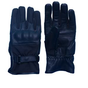 Gants de moto en cuir noir en gros, protection complète des doigts, toutes saisons, ventilés, avec sangle réglable, logo personnalisé OEM - Product Image 1