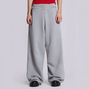 Men's Gray <b>Elastic</b> Waist Sweatpants <b>With</b> Side Pockets Casual Loose Fit Midweight Cotton Knitted Pants Spring Style - Product Image 4