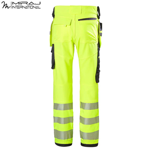 Good Quality Customizable High-Visibility Yellow And <b>Black</b> Safety Apparel with Reinforced Utility Pockets Safety Wear <b>Pant</b> - Product Image 2