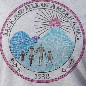 T-shirt gris à manches longues et col rond avec motif en strass, haut décontracté pour tous les jours, streetwear, style de vie, vêtements confortables - Product Image 3