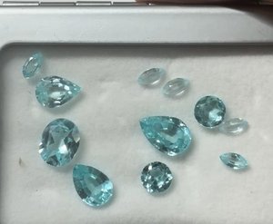 Pierre précieuse bleue Paraiba cultivée en laboratoire, taille ovale, pour la fabrication de bijoux, bagues, colliers, 9 carats, 10x12mm - Product Image 4