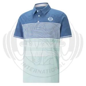 Polo professionnel brodé imprimé avec logo personnalisé Vêtements de sport en coton polyester sublimé Maillot de polo de golf pour hommes