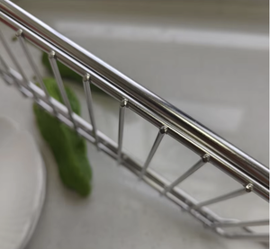 OEM/ODM Vietnam 304 Stainless Steel <b>Plate</b> Drainer <b>Rack</b> Round Standing Kitchen Storage Organizer Shelf - Product Image 3