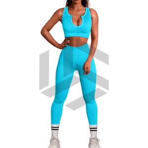 Conjunto de Yoga de Cintura Alta para Mujer: Sujetador Deportivo y Leggings para Fitness, Conjuntos de Yoga para Entrenamiento, Pantalones de Yoga de Cintura Alta con Efecto Push-Up - Product Image 4