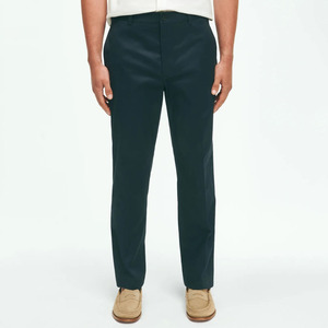 High Quality Men's Beige Cotton Chino <b>Pants</b> Straight Fit Mid Waist Casual Trousers With Side Pockets Button Closure <b>Summer</b> <b>Pants</b> - Product Image 4
