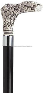 Hermoso diseño Bastón de madera 100% Madera con mango de latón decorativo Uso diario Hombres y mujeres 36" - Product Image 1