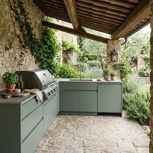 Parrilla de Gas para Cocina Exterior a Prueba de Humedad, Estilo Personalizado, con Fregadero Modular de Acero Inoxidable 304, Juego de Cocina Exterior para Patio y Jardín - Product Image 2