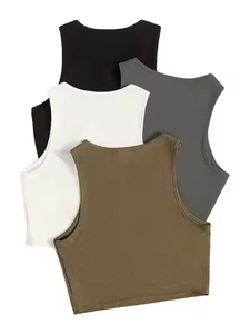 Women's Tank <b>Tops</b> Camisole Sleeveless Racerback Neckline 86% Nylon 12% Spandex Knitted Quick-Dry Breathable Fitness Customizable - Product Image 5