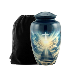 โกศบรรจุอัฐิงานฝีมือสมัยใหม่สำหรับผู้ใหญ่ ขายส่ง สไตล์อเมริกัน โกศตกแต่งสำหรับบุรุษและสตรี - Product Image 1