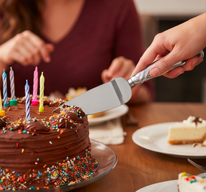 Stainless Steel Heart Shaped <b>Cake</b> Server Silver Dessert <b>Cutting</b> <b>Knife</b> With Heart Handle For Party Use - Product Image 4