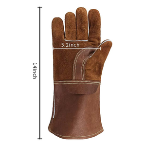 ถุงมือเชื่อมแบบยึดเกาะดีเยี่ยม ถุงมือหนังนิรภัยขายดีที่สุด ถุงมือเชื่อมราคาส่งถูก - Product Image 5