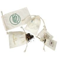 Petit cordon en coton personnalisé Toile de jute Couleur unie naturelle Détails du cordon de serrage Sacs cadeaux personnalisés en coton doux - Product Image 3