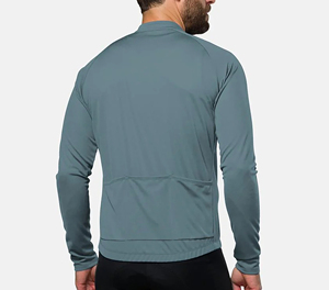 Maillot de cyclisme à manches courtes pour homme Sprint Sports, gris, fermeture éclair intégrale, respirant, séchage rapide, spandex/polyester 160g, haut de vélo - Product Image 4