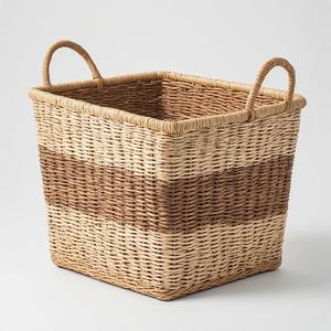 Cesta de mimbre natural sostenible de primera calidad, diseñada para hogares ecológicos que buscan soluciones de almacenamiento funcionales y estéticas. - Product Image 6