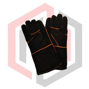 Gants de soudage en cuir de vache, paume renforcée, pour soudeurs TIG MIG, antistatiques et anti-chocs, pour pompiers - Product Image 1