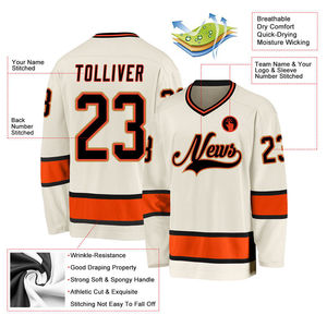 Camisetas de Hockey sobre Hielo Profesionales Personalizadas, Sudadera con Capucha para Hombre y Mujer, Venta al Por Mayor OEM, Transpirable, 100% Poliéster, Secado Rápido - Product Image 2