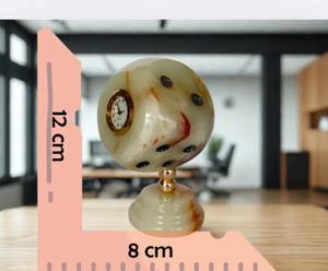 Horloge en Onyx Premium : Horloge de Table Moderne Unique, Cube Décoratif en Onyx Noir Élégant pour la Maison, le Bureau ou comme Cadeau - Product Image 3