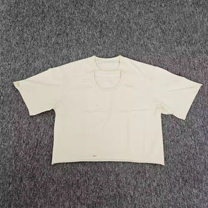 Camisetas Vintage Desgastadas al por Mayor en Línea 2026, Camisetas de Calle de Algodón Grueso con Logotipo Impreso para Unisex - Product Image 6