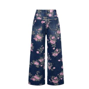 Vaqueros Anchos Personalizados con Bordado de Tigre para Mujer, Pantalones de Mezclilla de Pierna Ancha, Estilo Vintage Urbano, Moda OEM ODM al por Mayor - Product Image 6