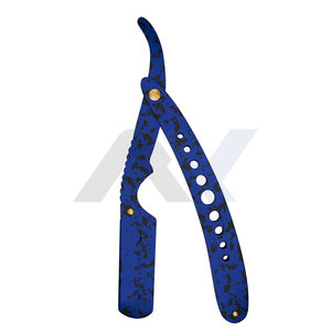 Navaja de Afeitar Profesional para Hombre, Navaja de Barbero Clásica de Acero Inoxidable, Agarre Ergonómico, Afeitado Suave, Diseño con Logotipo a Color - Product Image 5
