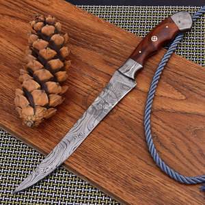 Top Trending Hand-Forged Damascus Fillet <b>Knife</b> 8" Blade Ambidextrous Rosewood Handle Mosaic Pin Multi-Purpose <b>Kitchen</b> <b>Knives</b> - Product Image 2